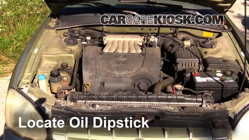 2000 Hyundai Sonata GLS 2.5L V6 Oil Check Oil Level